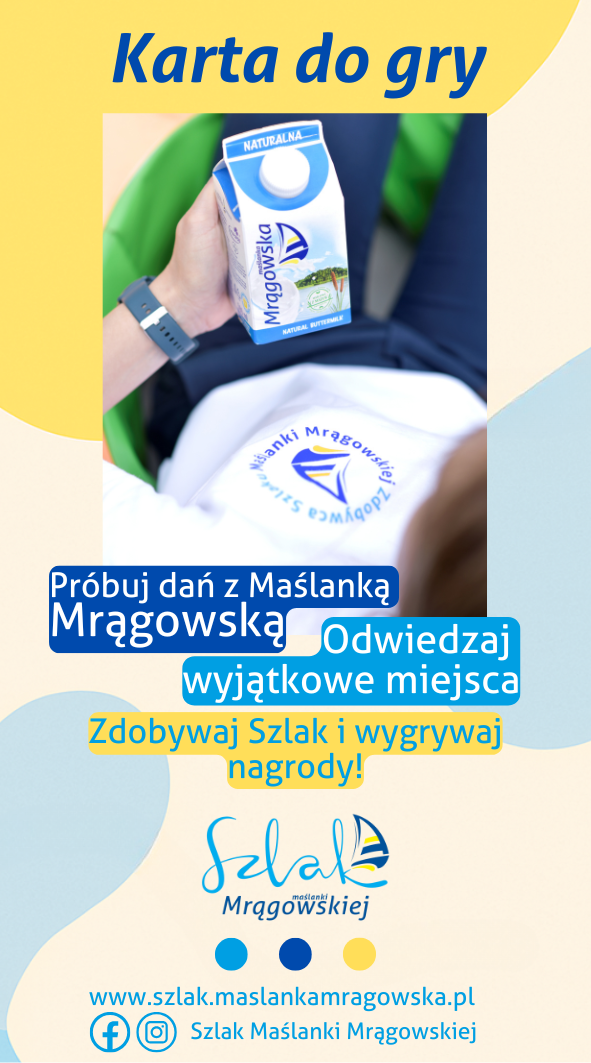 Szlak Maślanki Mrągowskiej - Karta do gry